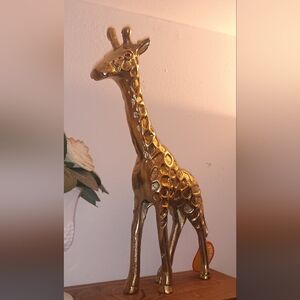 Gold Giraffe Figurine